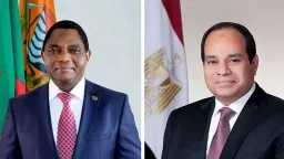 مراسم استقبال رسمية لرئيس زامبيا...