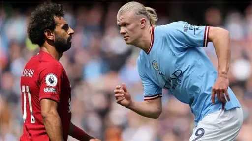 محمد صلاح يبتعد عن هالاند.....